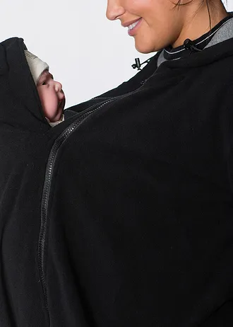 Fleece 2-in-1 zwangerschapsvest/draagvest • zwart plus size • bonprix online shop