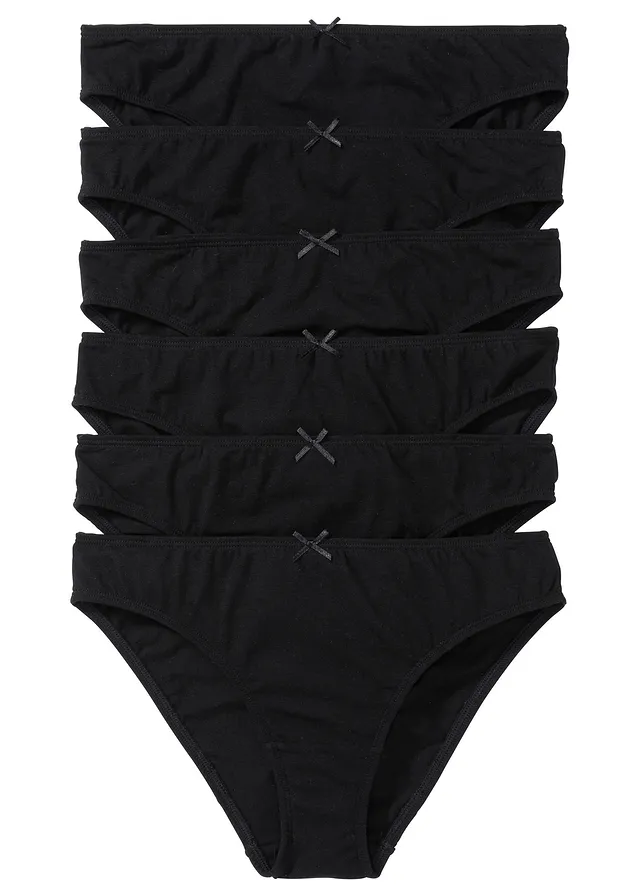 Kalhotky (6 ks v balení) • černá • bonprix obchod
