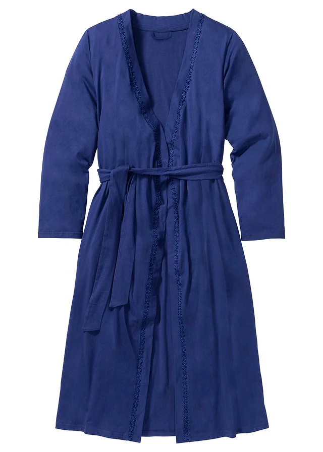 Peignoir en jersey, Couleur: bleu nuit