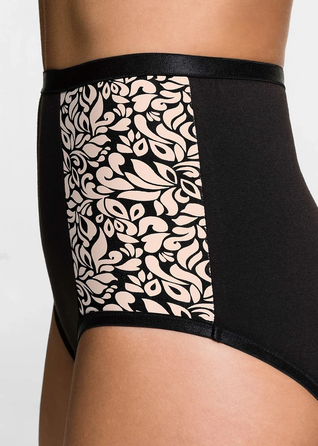 Tailleslip (set van 4) met biologisch katoen • zwart+parelbeige • product-page.page-title-suffix