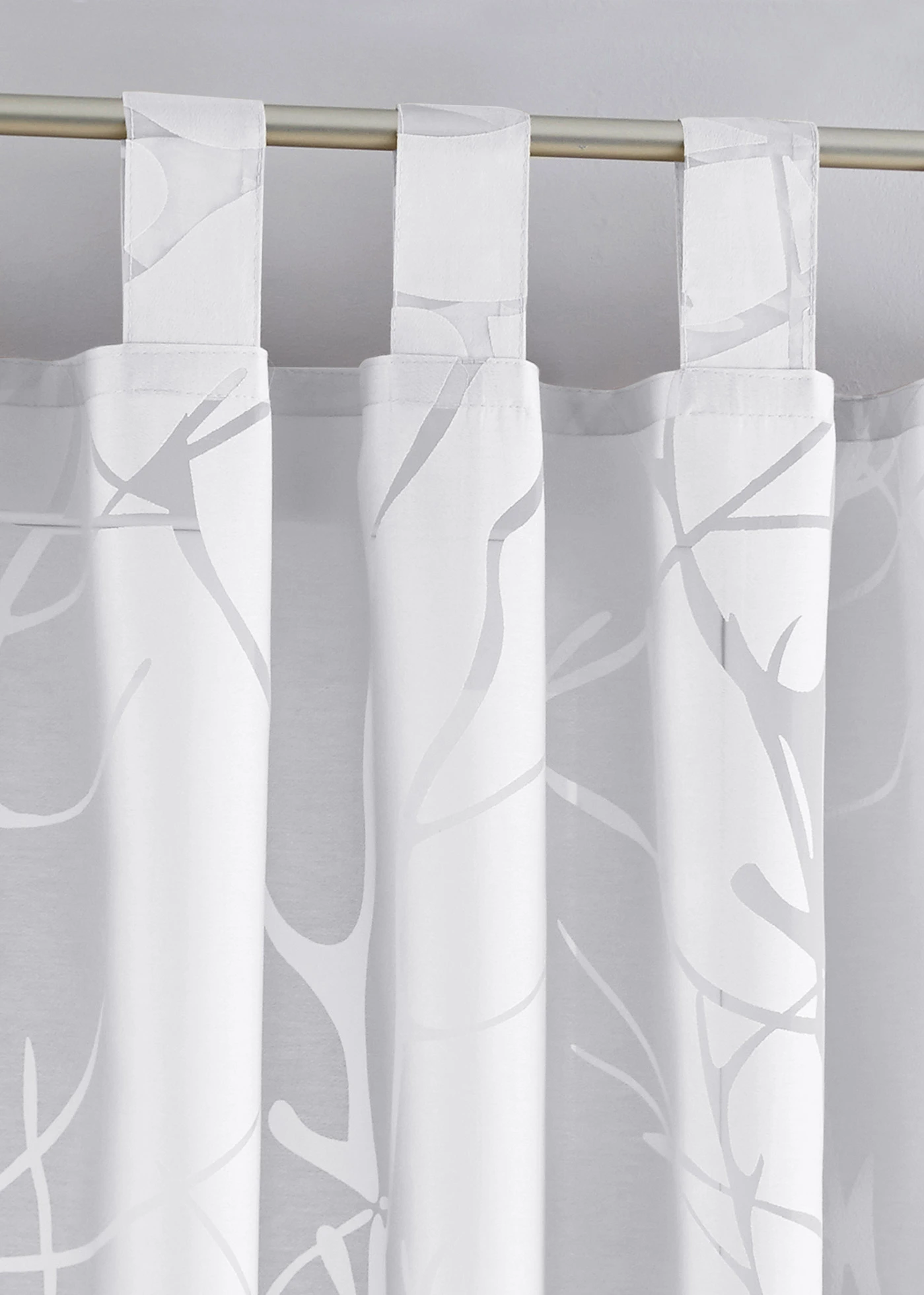 Burn-out gordijn (1 stuk) • wit • bonprix online shop