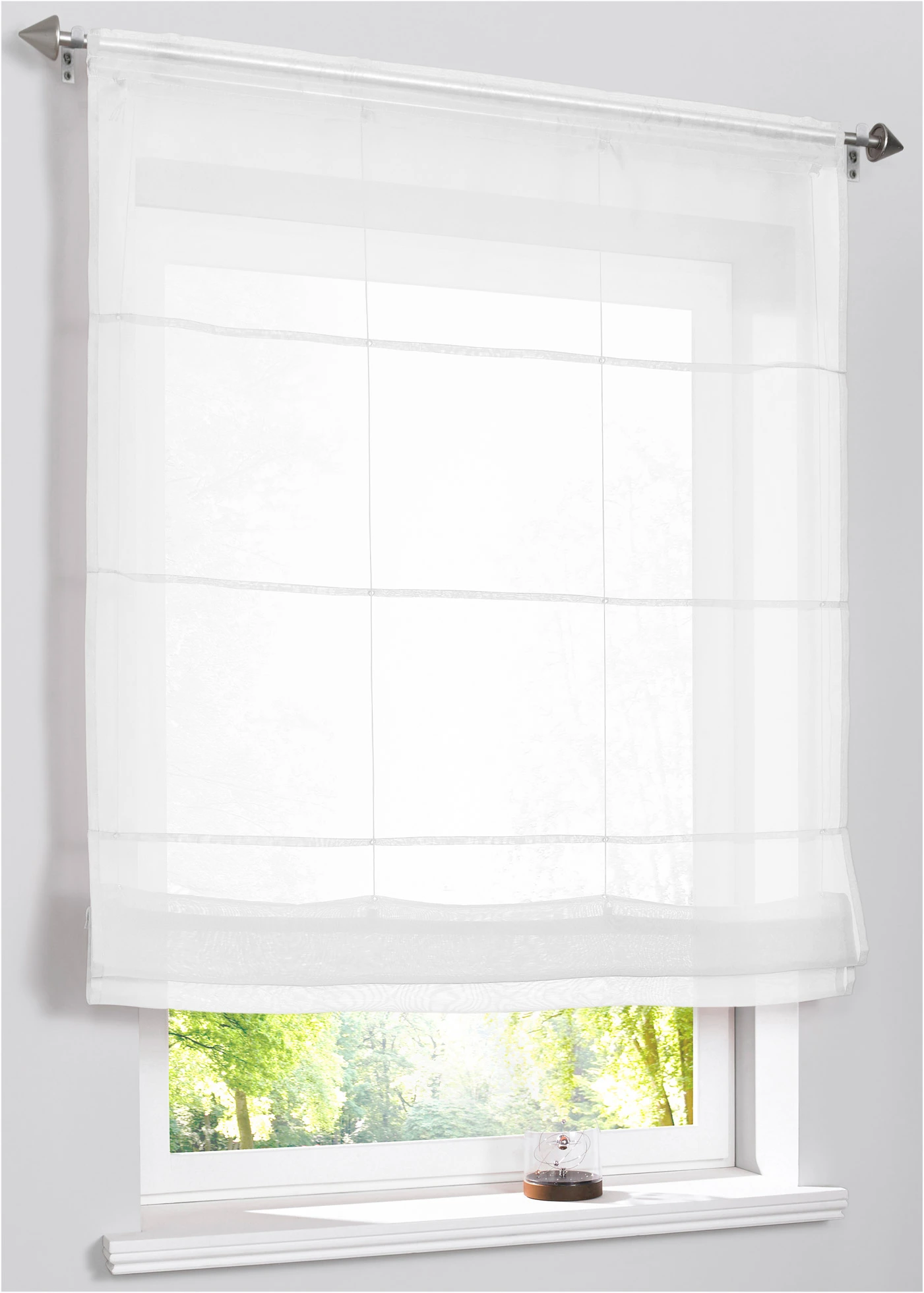 Skladacia roleta z ľahkého voálu • biela • obchod bonprix