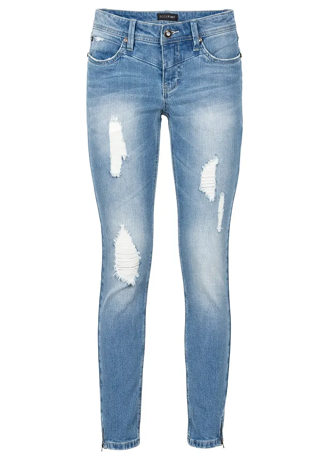 Strečové džíny po kotníky • modrá stone used • bonprix obchod