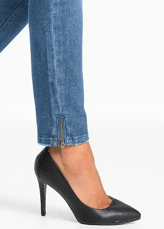 Strečové džíny po kotníky • modrá stone used • bonprix obchod