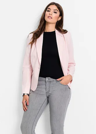 Korte blazer met klepzakken, Kleur: parelroze