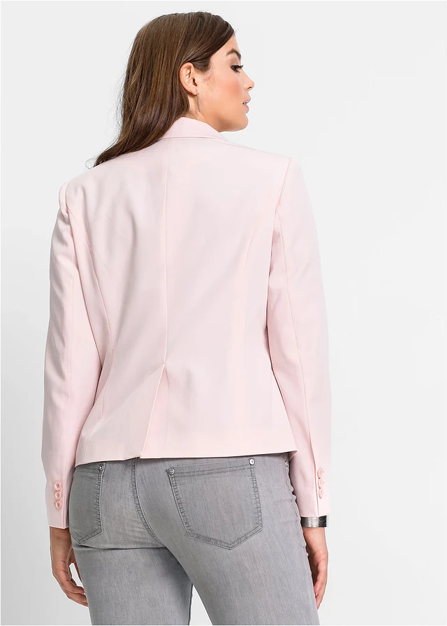 Korte blazer met klepzakken, Kleur: parelroze