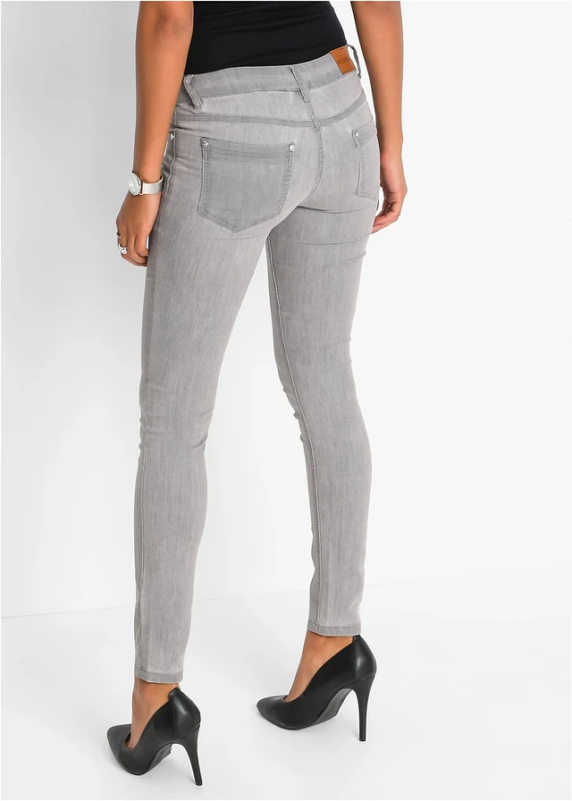 Jean skinny taille mi-haute, extensible • gris clair denim • product-page.page-title-suffix