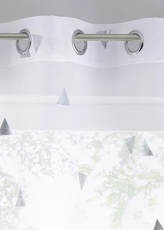 Voilage à imprimé brillant (1 pce) • blanc-argenté • Boutique bonprix