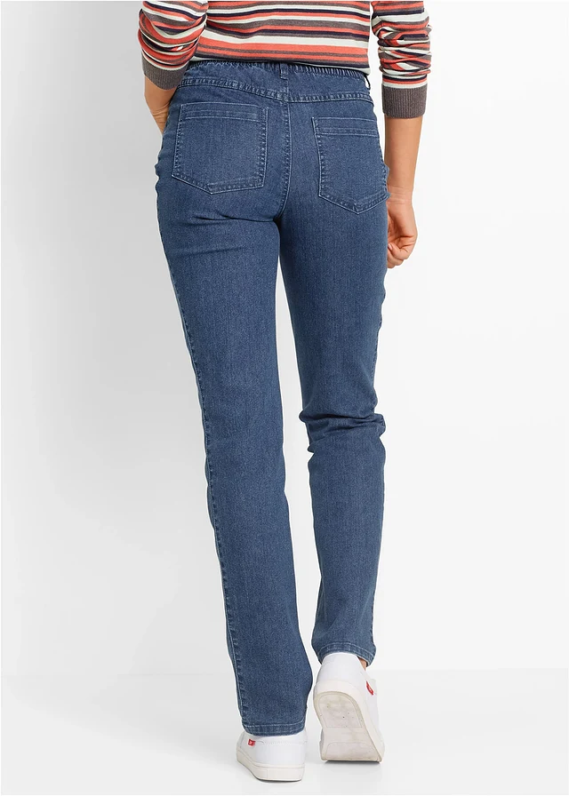 Straight jeans, mid waist (set van 2) • blauw denim+zwart • product-page.page-title-suffix