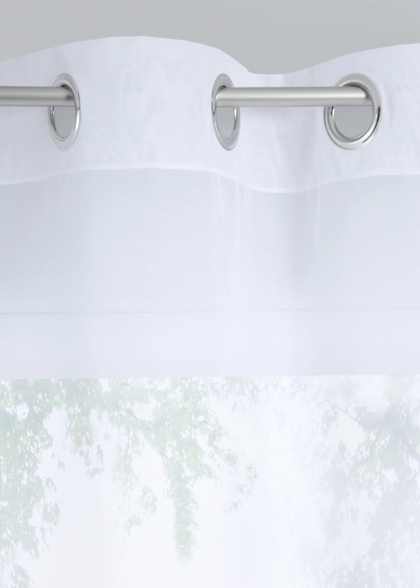 Gordijn van fijne batiststructuur (1 stuk) • wit • bonprix online shop