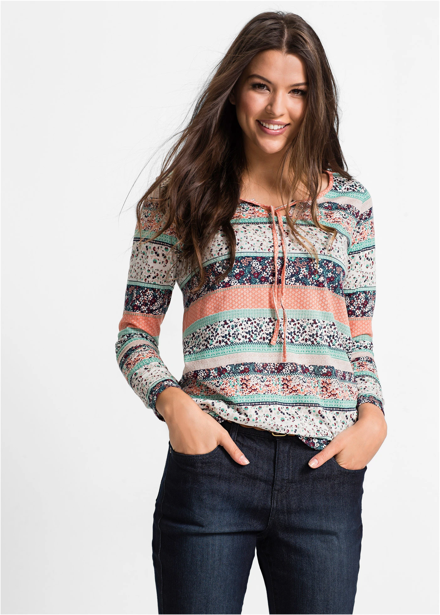 Tunică cu mâneci lungi • portocaliu-lacs • magazin bonprix