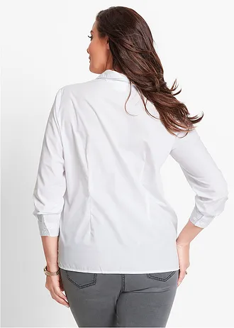 Košilová halenka, barva: bílá