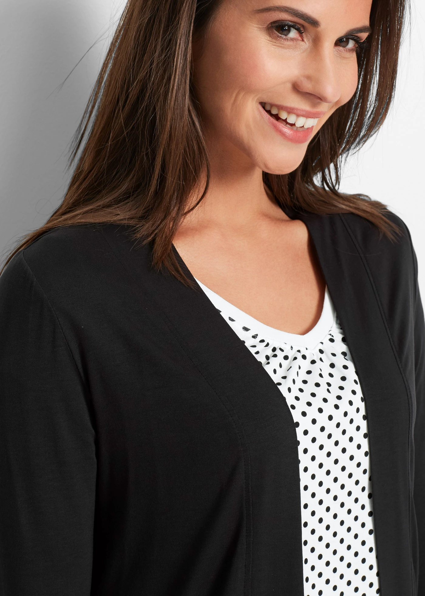 Shirtvest van zacht viscose • zwart • bonprix online shop