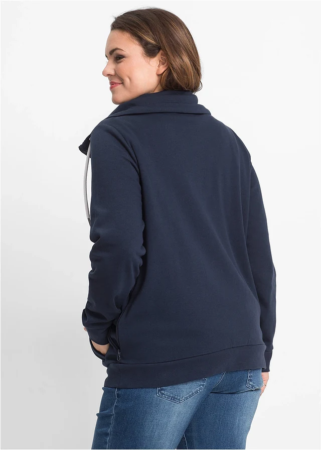 Veste sweat 3en1 pour la grossesse et le portage, Couleur: bleu foncé