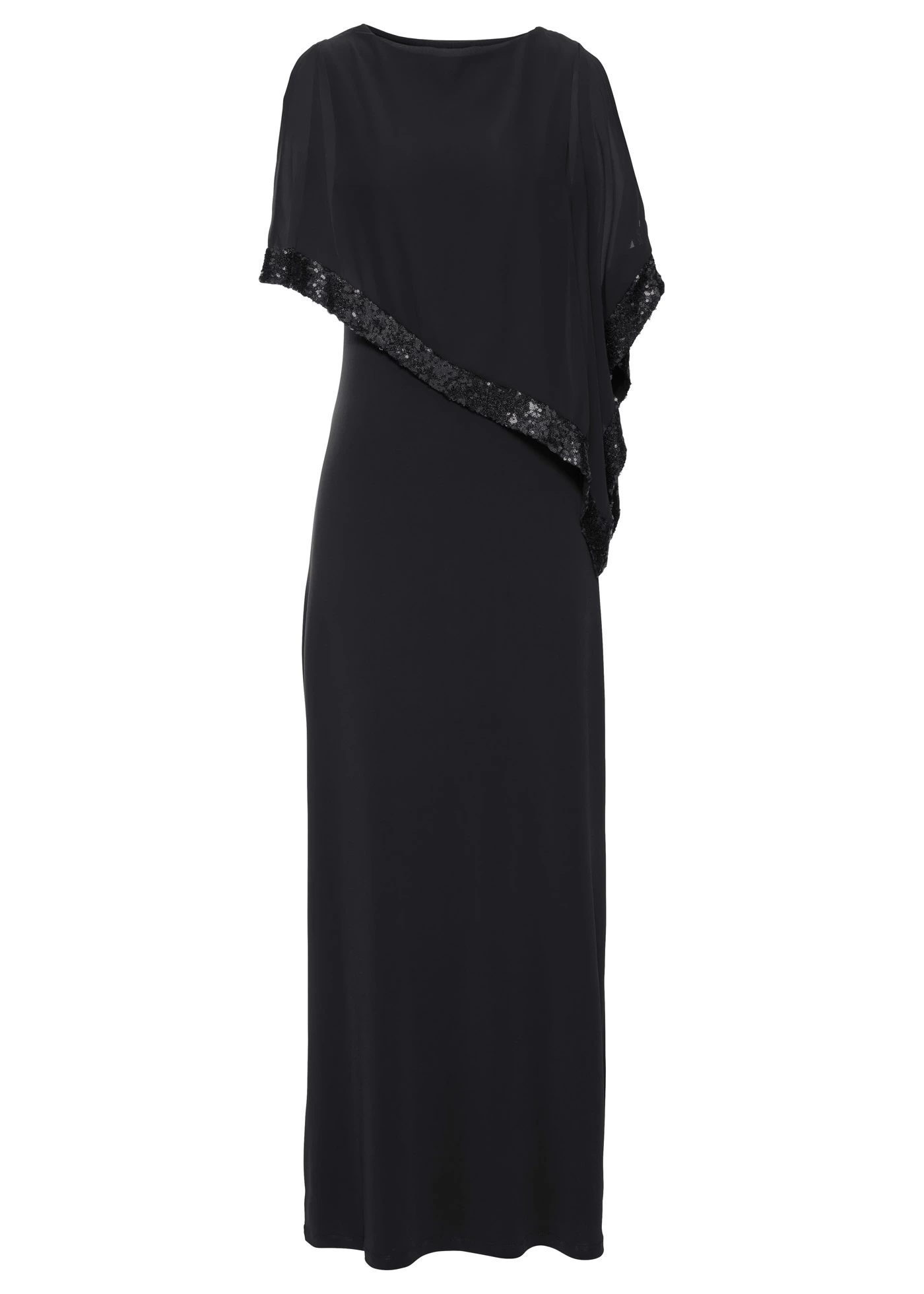 Robe en jersey à sequins • noir • Boutique bonprix