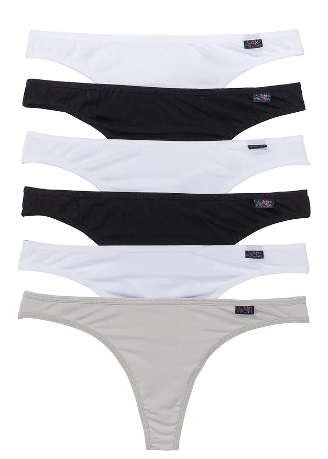 Chiloţi string cu bumbac organic (set/6 buc.)