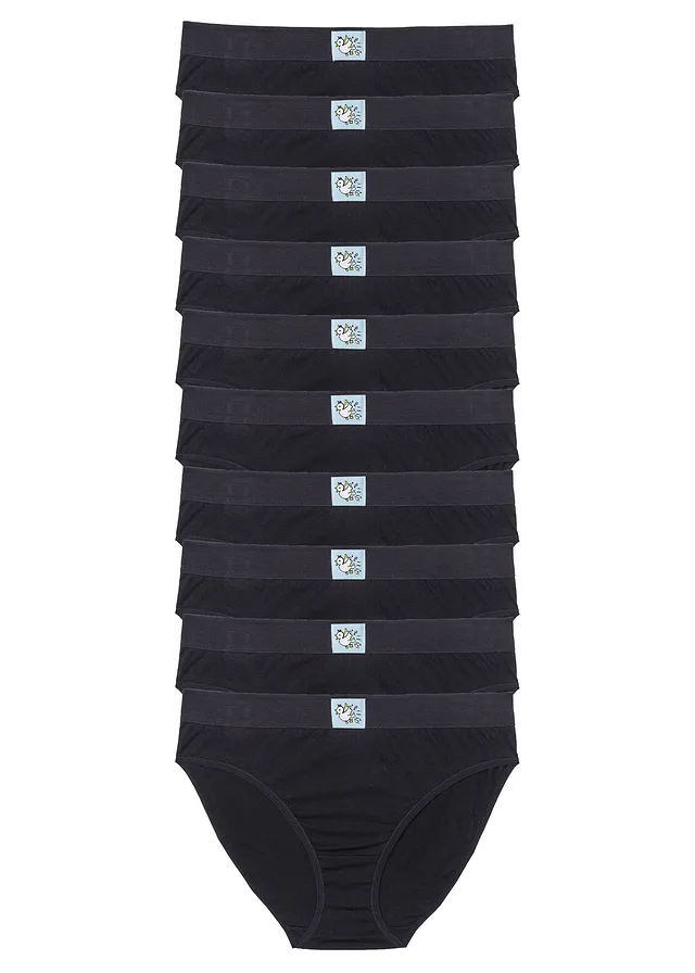 Kalhotky (10 ks v balení) • černá • bonprix obchod