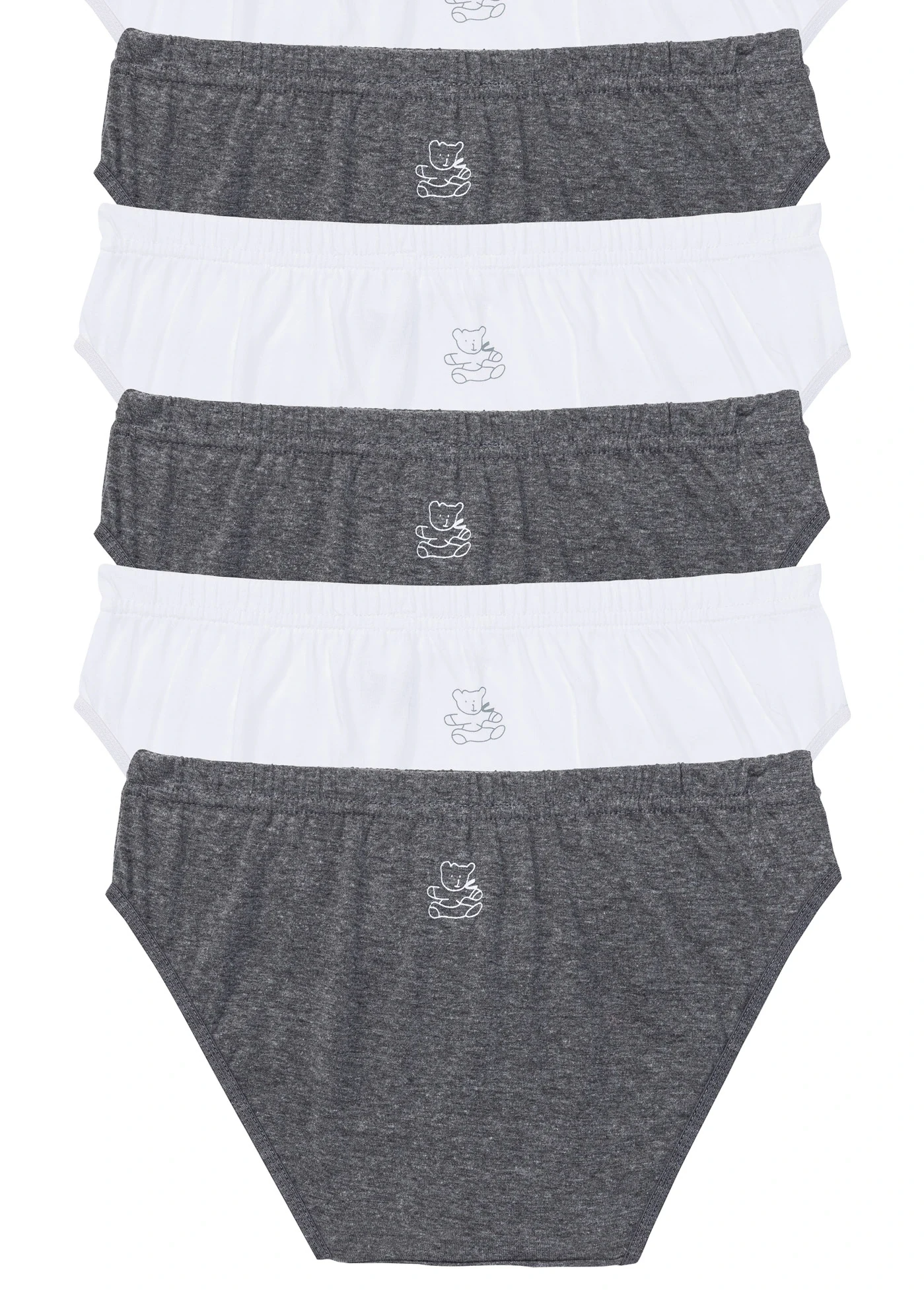 Slip met zacht katoen (set van 6) • wit+grijs gemêleerd • bonprix online shop