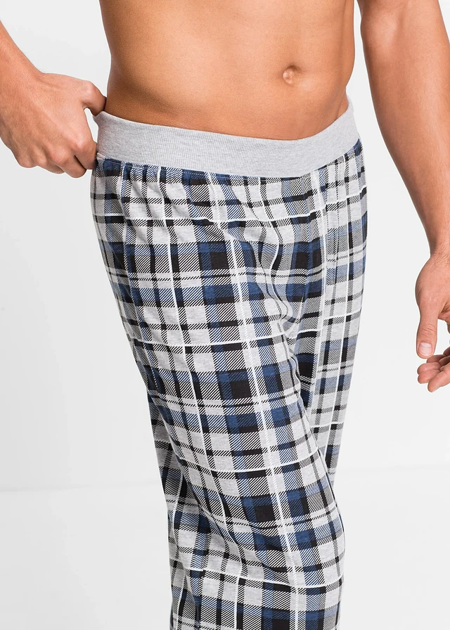 Pantalon de pyjama en jersey • gris clair chiné carreaux • product-page.page-title-suffix