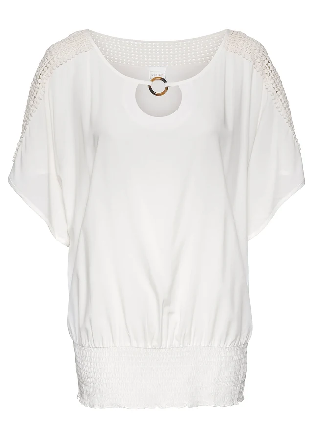 Blouse 100% viscose, Couleur: écru