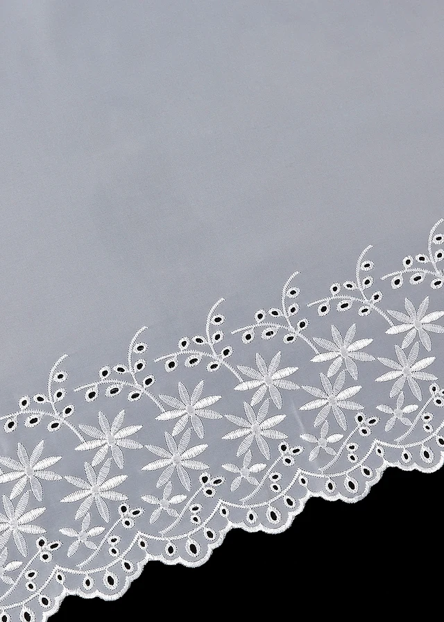 Valletje met gerecycled polyester en broderie anglaise • wit • bonprix online shop