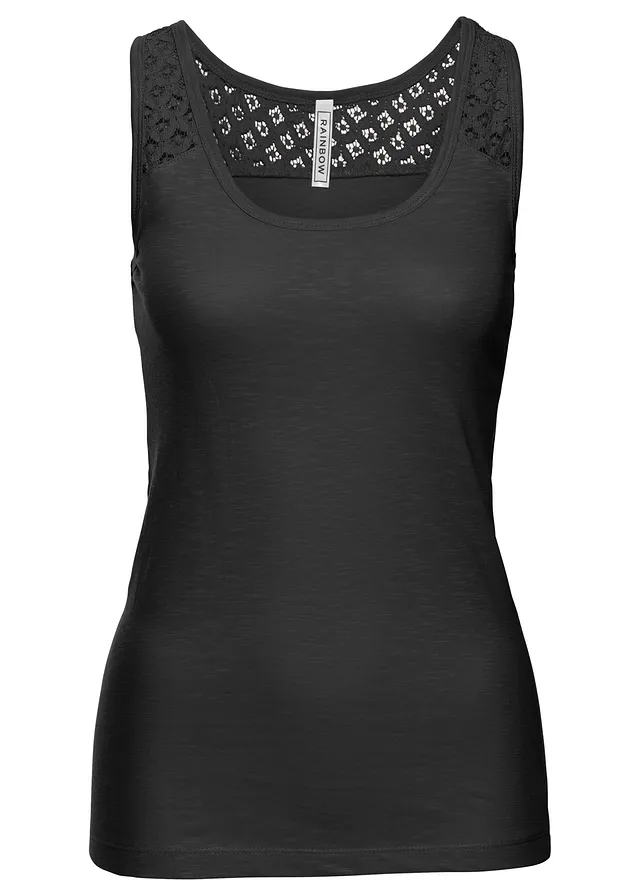 Débardeur en coton • noir • Boutique bonprix