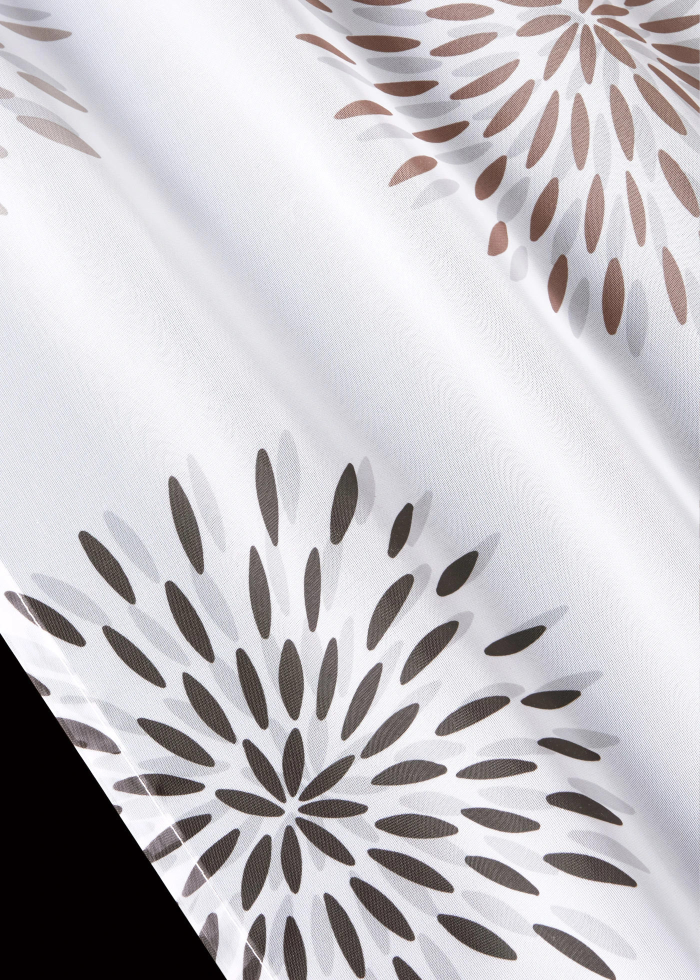 Voilage imprimé cercles (1 pce), aussi en XXL • blanc-marron • Boutique bonprix