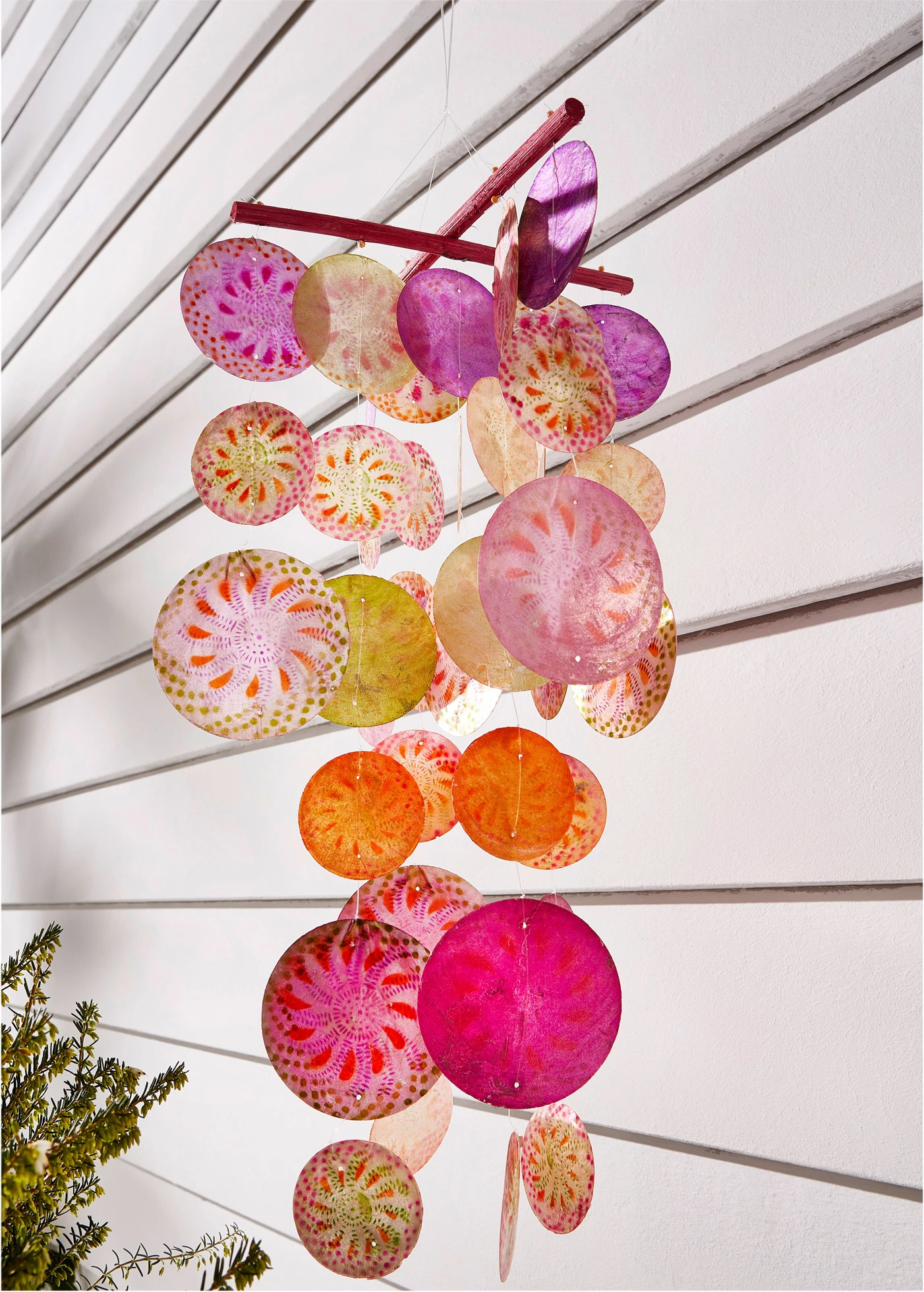 Windgong met Capiz-schelpen • pink • bonprix online shop