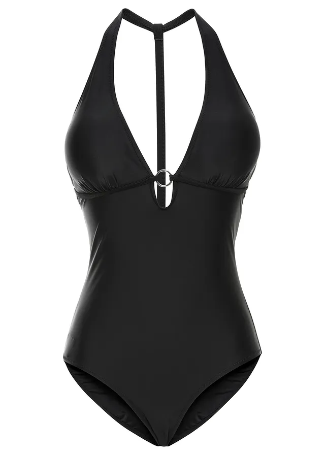 Costum de baie cu decolteu adânc în V