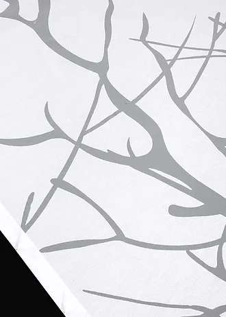 Japonská stěna s vypalovaným vzorem (1 ks), barva: bílá