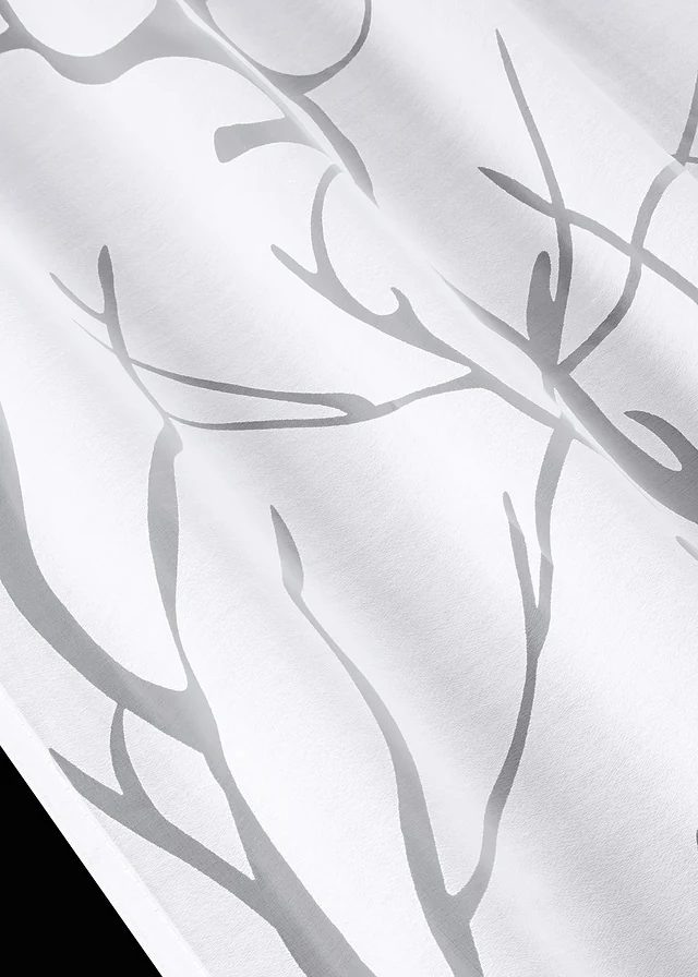 Voilage à motif dévoré (1 pce), Couleur: blanc