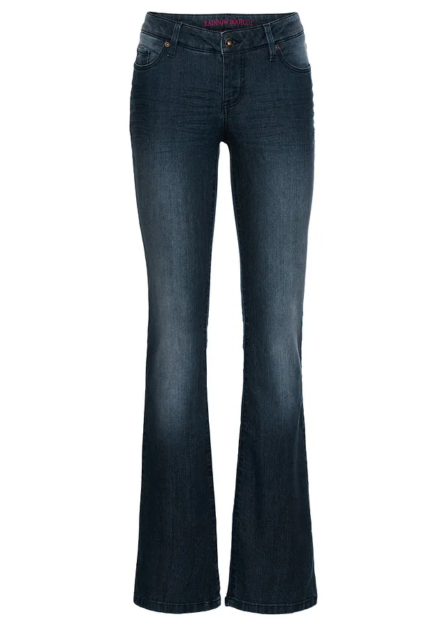 Blugi evazați Mid Waist, stretch