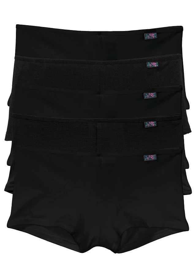 Lot de 5 shorties, Couleur: noir