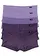 Lot de 5 shorties, Couleur: violet foncé + violet + mauve