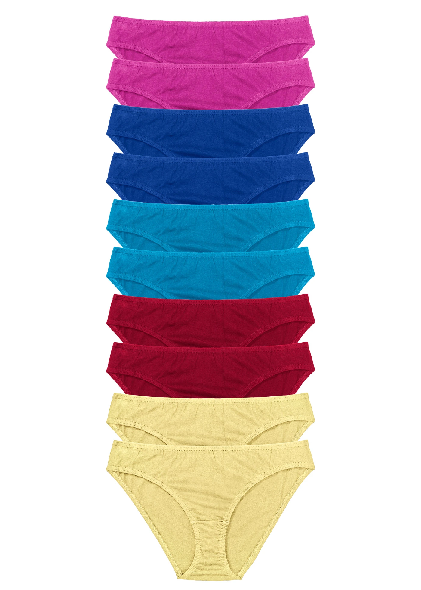 Slip met zacht katoen (set van 10) • multicolor+fuchsia • bonprix online shop