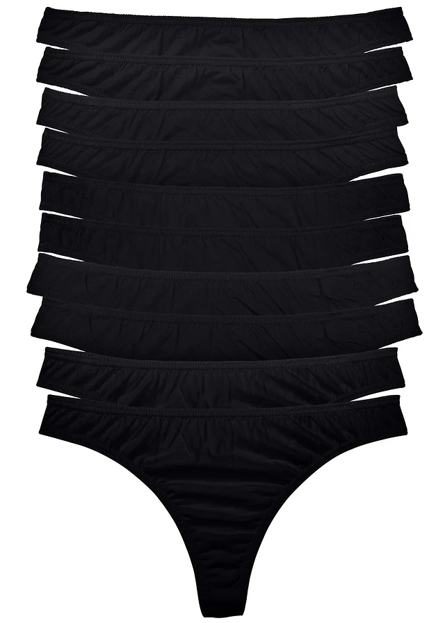 String (set van 10), Kleur: zwart