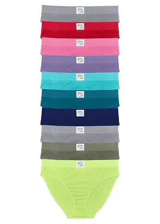 Kalhotky (10 ks v balení), barva: pestré barvy + světle šedý melír