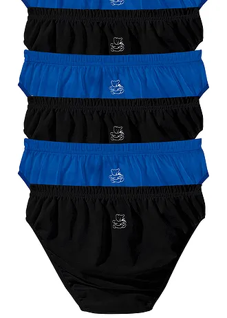 Kalhotky (6 ks v balení), barva: černá + azurově modrá