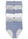 High waist slip met zacht katoen (set van 6), Kleur: middernachtblauw gestreept