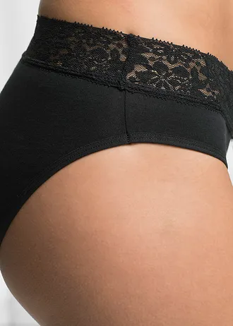 Kalhotky s krajkou (5 ks v balení) • černá + bílá + červená • bonprix obchod