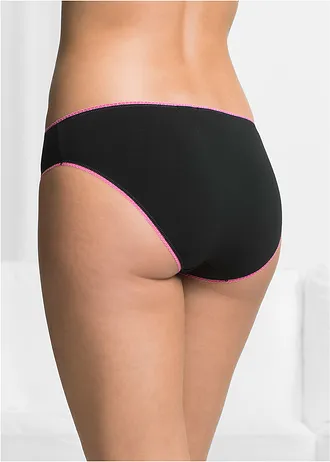 Slip met zacht katoen (set van 5) • zwart+multicolor • bonprix online shop