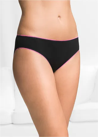 Slip met zacht katoen (set van 5) • zwart+multicolor • bonprix online shop