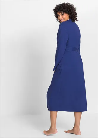 Badjas van shirtstof, Kleur: middernachtblauw