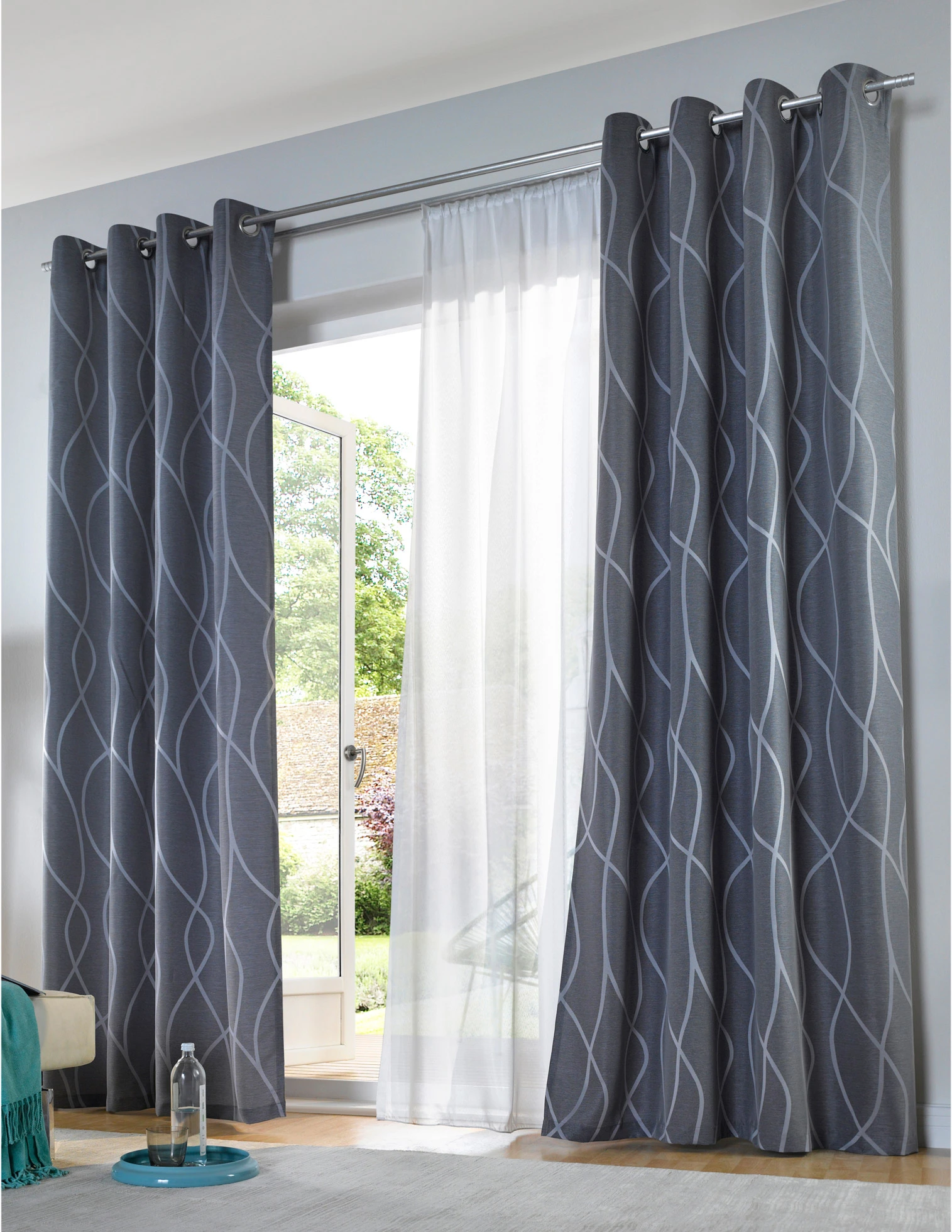 Transparant sablé gordijn • wit • bonprix online shop