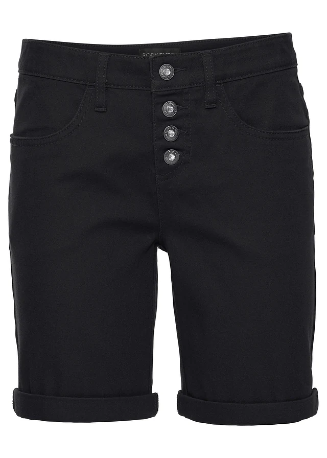 Bermuda extensible, Couleur: noir