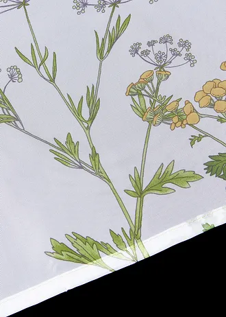 Vitrážková záclona s potiskem, barva: bílo-zelená