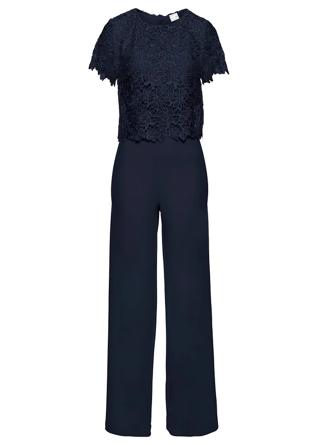 Overal s čipkou, z jemného Scuba materiálu