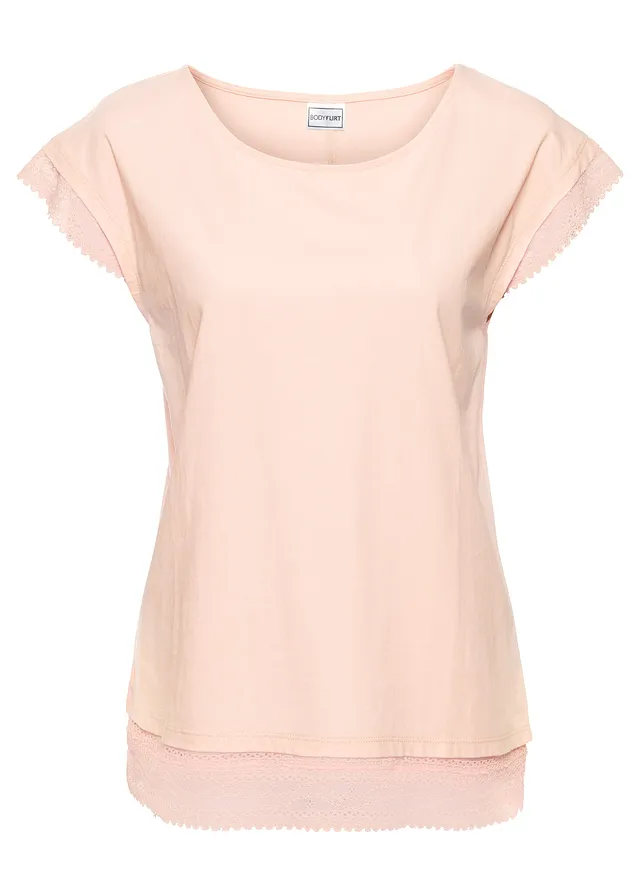 Boxy shirt van katoen • roze • bonprix online shop