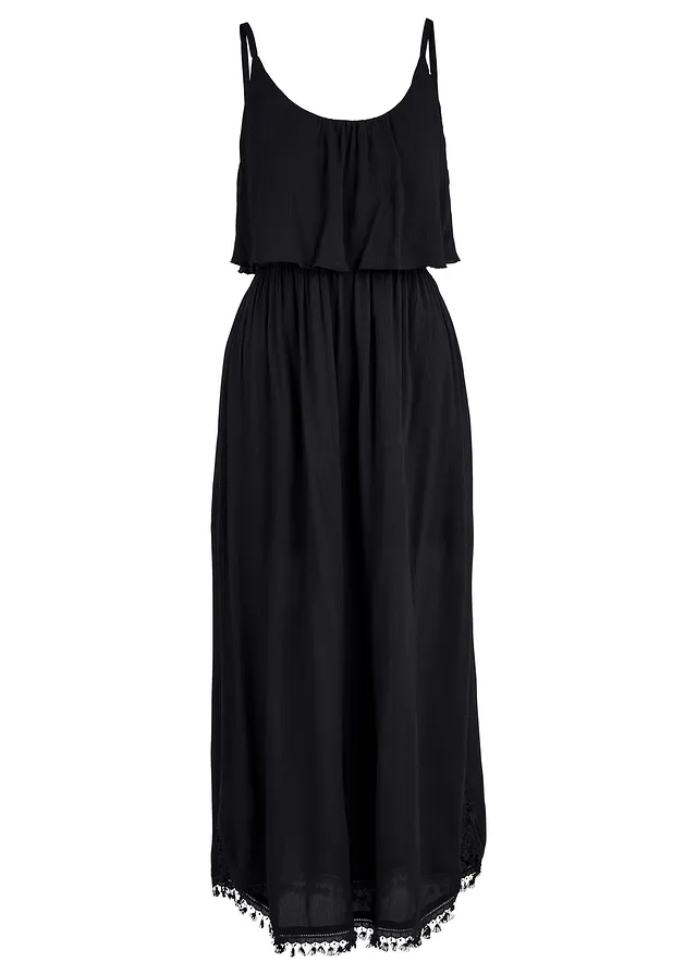 Rochie maxi din viscoză cu textură