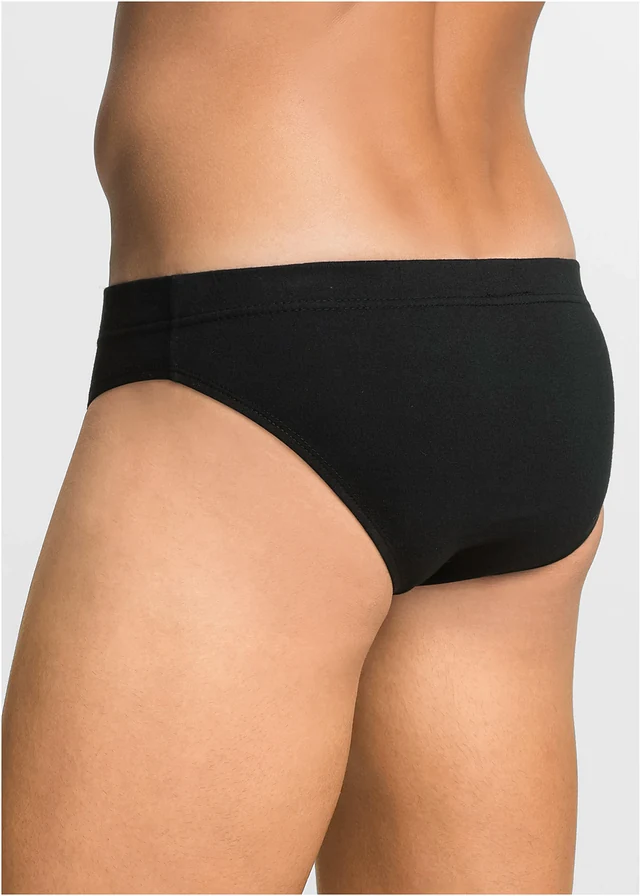Lot de 5 slips en coton doux, Couleur: foncé